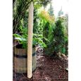 Piquet de clôture, Poteau en bois de marronnier - rond, écorcé et pointu d'un côté, Hauteur: 90 cm-2