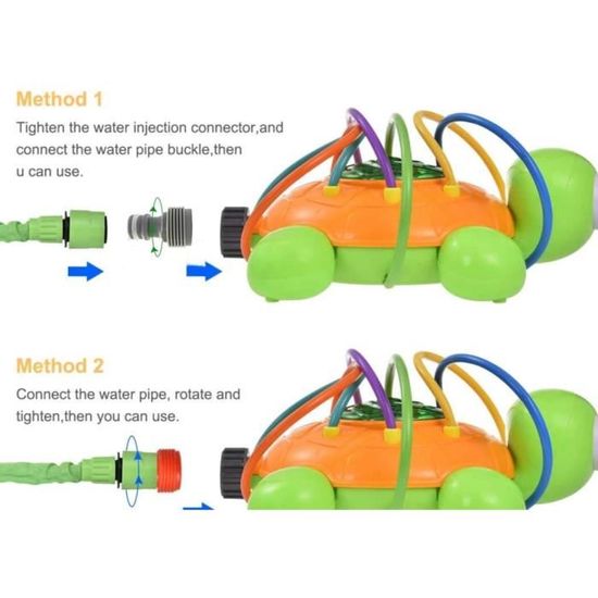 Jouet D'arrosage Tortue Pour Enfants - Arroseur Jardin Avec Connecteur De Tuyau - Jeu D'eau Extérieur 3-12 Ans