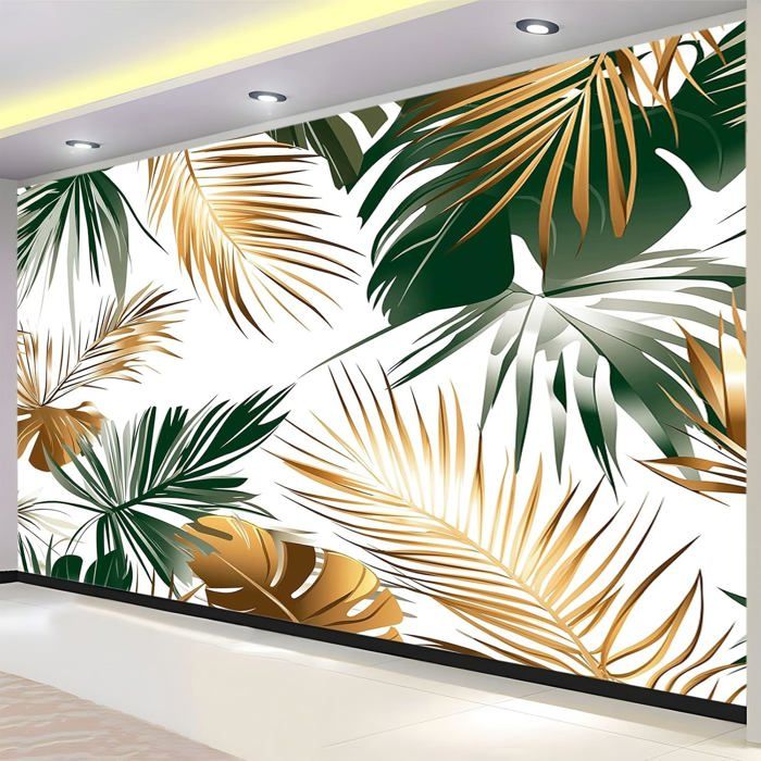 Papier Peint Panoramique Feuilles De Palmier De Plantes Tropicales ...