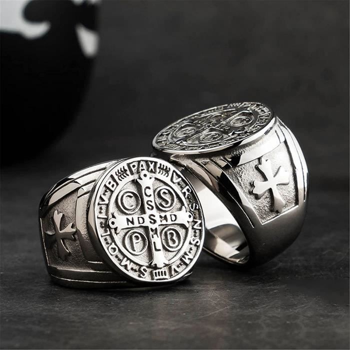 Bague pour Homme J sus Chr tien Bague D insigne De Croix