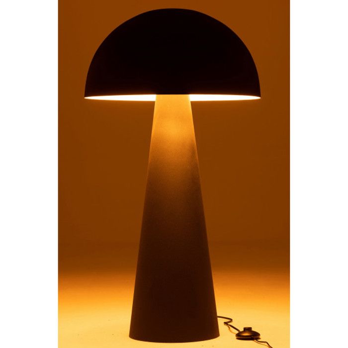 Lampe Champignon Metal Mat Noir Extra - Taille L