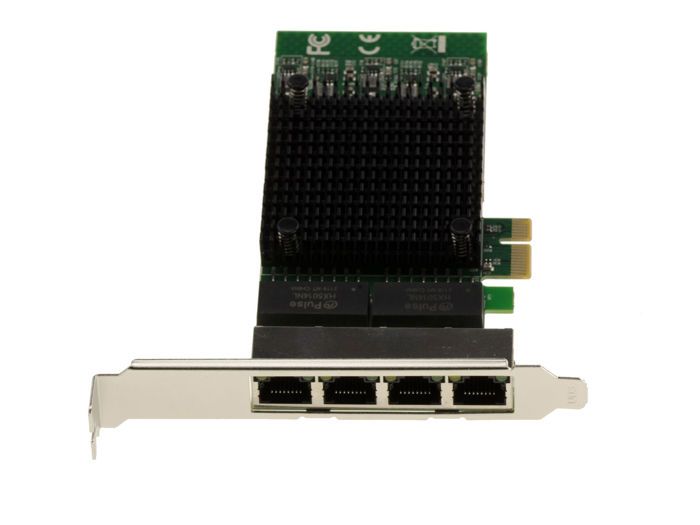 Carte contrôleur réseau PCIe x1 4 Ports RJ45 Quad LAN GIGABIT ethernet ...