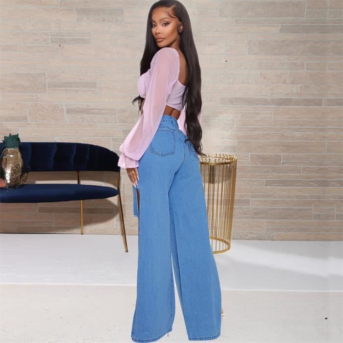 Jeans large a trou 2025