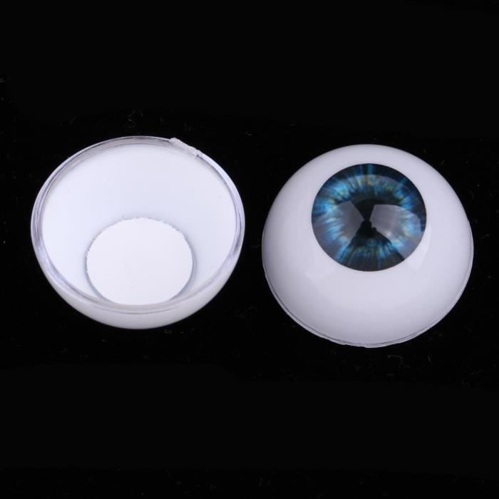 2 yeux de poupée réalistes en verre : globes oculaires demi-ronds en acrylique, créations DIY - France 2 yeux de poupée réalistes en verre : globes oculaires demi-ronds en acrylique, créations DIY - France