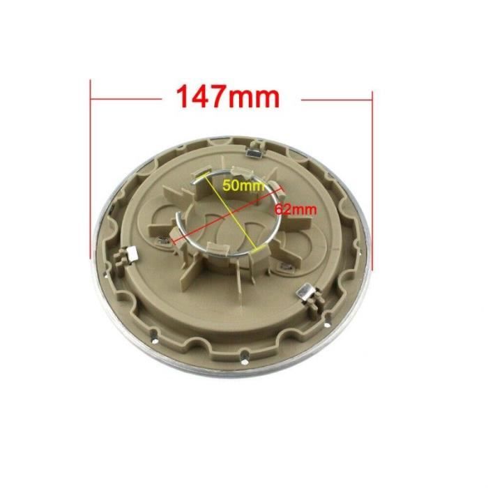 Cache-moyeux Universel Lot De 4 - 70mm Extérieur, 58.5mm Intérieur, Hauteur 12.5mm - ABS