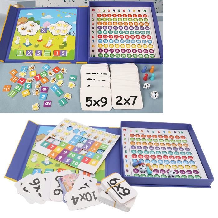 VGEBY plateau de jeu de mathématiques Tableau D'apprentissage des  Mathématiques, Tableau de Comptage des jouets casse-tete