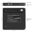 Graveur Lecteur de DVD externe USB 3.0 haute vitesse Lecteur de CD/DVD-RW Disqueur/graveur de disque-3