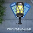128COB18 -jardin lampe solaire exterieur Applique murale solaire avec détecteur de mouvement et télécommande,luminaire décoratif d'-3