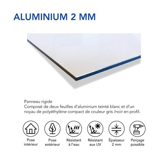 AUA SIGNALETIQUE Cartello 'Proprietà Privata Accesso Vietato' – 45 Cm, Alluminio Dibond 3 Mm, Fabbricazione Francese