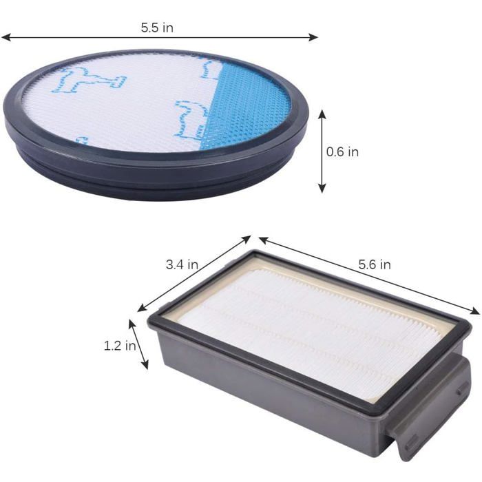 Filtro Aspirador Rowenta Queta Filtro De Espuma Y HEPA Para Aspiradoras Rowenta ZR005901 Compact Power Cyclonic RO3718EA RO3724EA RO3731EA RO3753EA RO3786EA RO3798EA Pack Filtros HEPA Espuma Rowenta