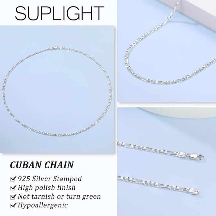 Collier Chaîne Maillon D'ancrage En Argent Sterling 925 - Largeur 3,5 Mm Avec Fermoir Sécurisé - Style Intemporel