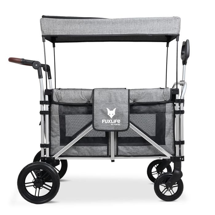 FUXLIFE Chariot Pliable Enfants FX-CTL950 Pourpre • Wagon avec Toit Solaire • Intérieur Rembourré • Harnais 5 Points • Roues à Suspension • Sac Isotherme FUXLIFE Chariot Pliable Enfants FX-CTL950 Pourpre • Wagon avec Toit Solaire • Intérieur Rembourré • Harnais 5 Points • Roues à Suspension • Sac Isotherme