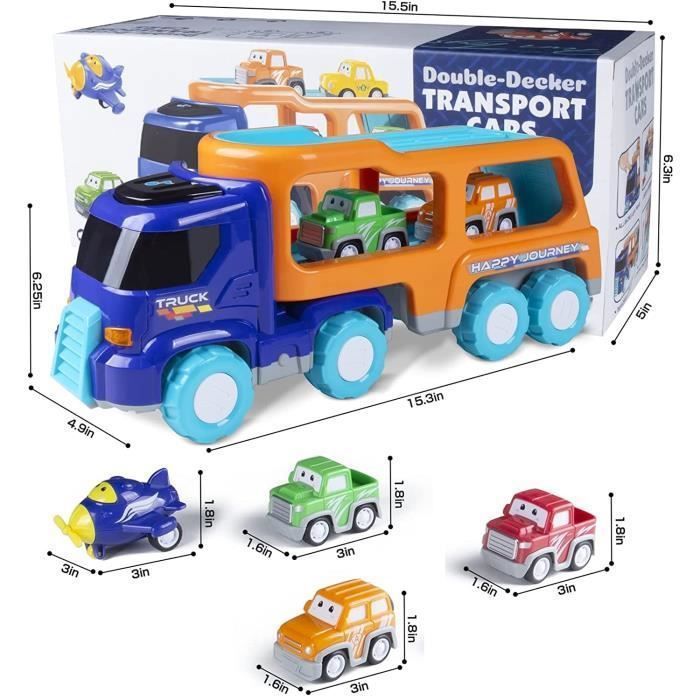 Jouet de Camion pour Enfant, 5 en 1 Camion Jouet avec Sons et Lumières Cadeau de Noël Voiture Jouet pour 2 3 4 Ans Garcon Filles - Jeux - Jouets Jouet de Camion pour Enfant, 5 en 1 Camion Jouet avec Sons et Lumières Cadeau de Noël Voiture Jouet pour 2 3 4 Ans Garcon Filles - Jeux - Jouets