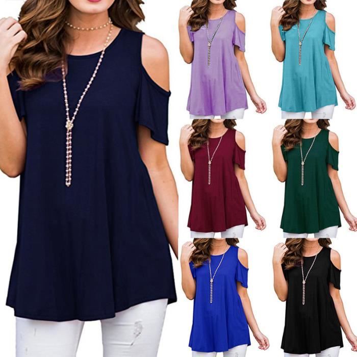 T shirt femme epaule nu shop