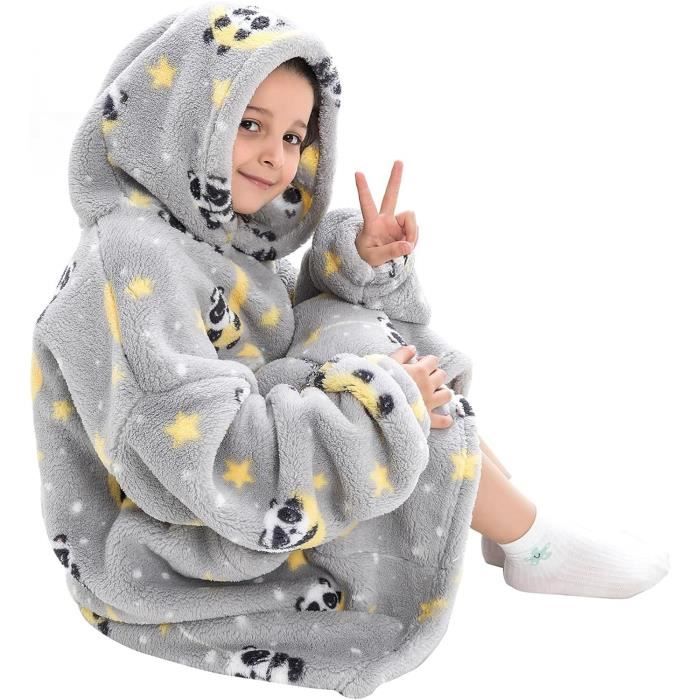 Pilou Pilou - Pull Plaid Personnalisable Avec Photo - Poncho Polaire Oversize à Capuche - Cadeau Chaud Pour L'hiver - 3