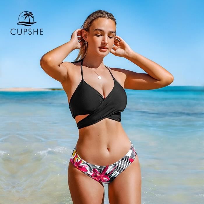 Femmes Maillot de bain croisé Noir