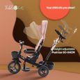 FableKids Tricycle Noemi 5 en 1 avec barre de poussée à partir de 18 mois à 25 kg, marche avant et arrière, pneu en polyuréthane-4