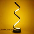 RUMOCOVO®Spirale LED Dimmable Table Lamp-12W Blanc Chaud Protection Des Yeux Lampe De Chevet Noir Éclairage Intérieur-0