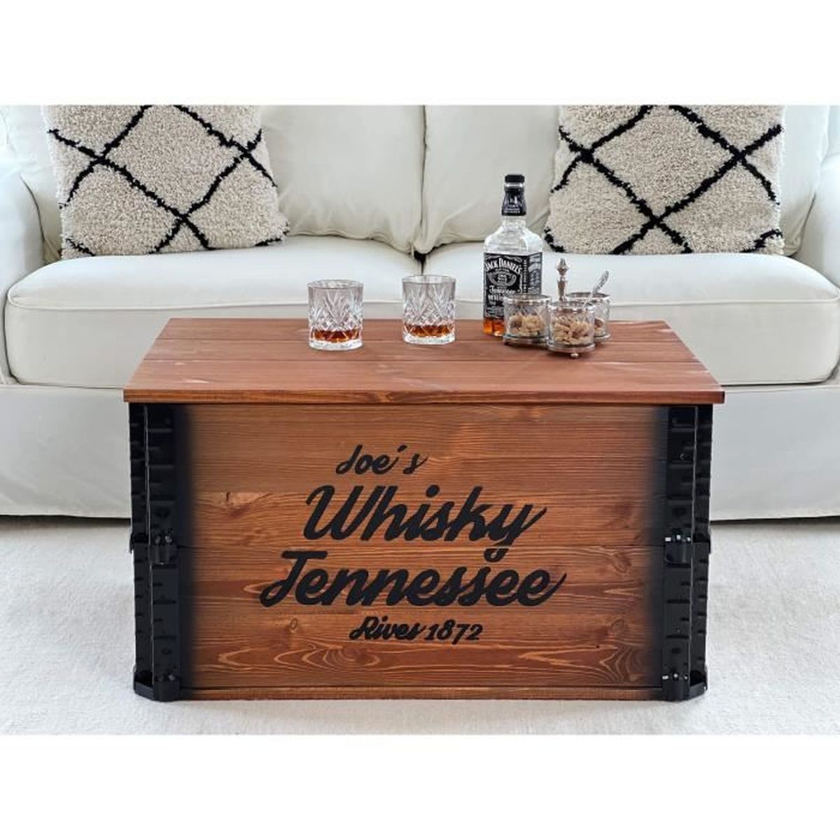 Table Basse Coffre En Bois Table D Appoint Vintage Style Shabby