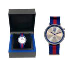 FCBARCELONA F C BARCELONE montre bleu rouge nylon