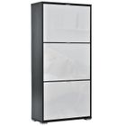 HOMCOM - meuble chaussures - Bois - 60x26x124cm - Blanc