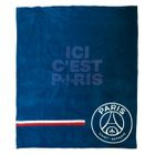 PSG - PARIS SAINT GERMAIN Plaid polaire extra doux imprimé - PSG PREMIUM - Bleu marine - 125x150cm