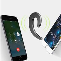 Noir S103 écouteur Bluetooth avec crochet pour microphone à conduction osseuse intelligente sans fil Bluetooth casque voiture casque