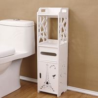 Armoire Toilette Colonne Meuble WC Tour Eiffel - Etagère de Rangement Salle de Bain Chambre