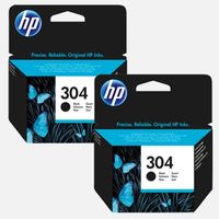Pack cartouches HP 304 - 2 Noirs authentiques