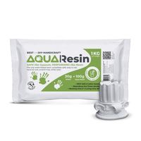 AQUA RESIN - Résine minérale en Poudre, 100% Non Toxique et sûre à mélanger, colorable et idéale à Utiliser dans Les moules (1 kg)