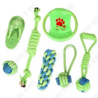TD® Fournitures pour animaux de compagnieJouets de corde en coton pour chien,ensemble combiné de corde de nettoyage des dents pour