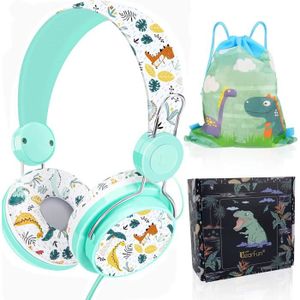 CASQUE AUDIO ENFANT Casque Audio Enfant, Licorne-Dinosaures Casque Fil