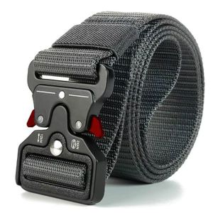Ceinture Tactique Militaire Nylon - Boucle Rapide - 120cm Vert - Homme/Femme - Neuf