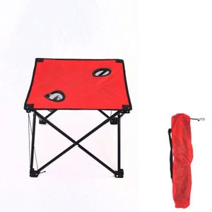 TABLE DE CAMPING Rouge - Table pliante pour camping en plein air, table basse portable, gril Oxford, équipement de bureau lége