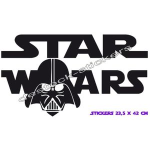 STICKERS - STRASS Stickers autocollant Star Wars Dark Vador 42 cm