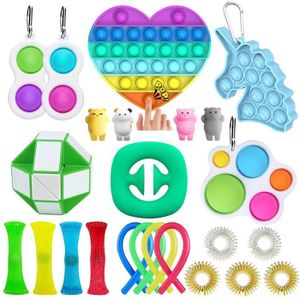 27 Pièces Fidget Toys Pack Pas Cher Push Pop Bubble Simple Dimple Jouets  Sensoriels à Bulles fidjetoys set Gadgets anti-stres - Cdiscount Jeux -  Jouets
