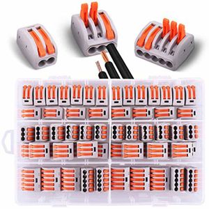 Bornes de Connexion Automatique Rapide, Connecteurs Electriques de Fil avec  Levier, 20pcs 2 Entrées, 30pcs 3 Entrées,10pcs 5 [80] - Cdiscount Bricolage