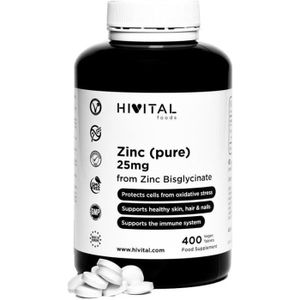 COMPLÉMENT EN MINÉRAUX Zinc Pur 25 mg. 400 comprimés végétaliens