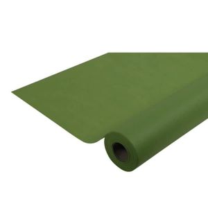 Nappe en rouleau papier damassé vert 6 m - Vegaooparty