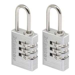 syst/ème de fermeture Master Lock Cadenas Pack /œillets de fermeture de placard avec cadenas en aluminium de 40mm