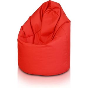 POUF - POIRE Pouf Poire Rouge Taille S - Ecopuf - Résistant aux Taches - Intérieur et Extérieur