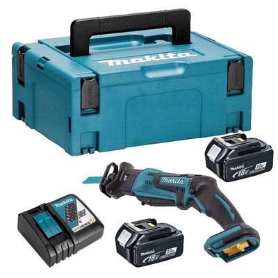Scie Sabre Sans Fil 18V Compatible Makita - 4 Lames Incluses - Vitesse Variable 0-3000 SPM - Bois, Métal, PVC