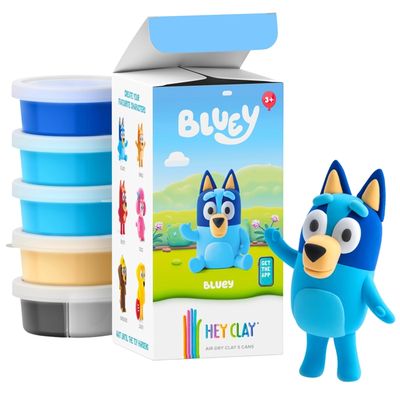Toyland® Kit D'activité Pâte à Modeler Bluey – 10 Pièces : 4 Pâtes, Rouleau, 4 Tampons Et Tapis Effaçable – Jeu Créatif Pour Enfants Dès 3 Ans