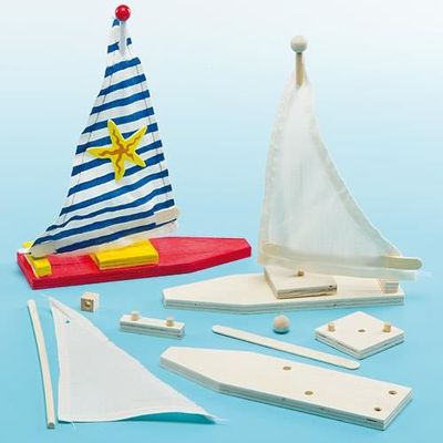 Jiuzcare Kit Voilier En Bois à Peindre – 12 Pièces + 12 Peintures + Pinceaux – Bricolage Enfant Dès 7 Ans