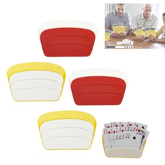 Porte Carte Enfant - Marque - 4 Pièce Support Carte à Jouer - Blanc