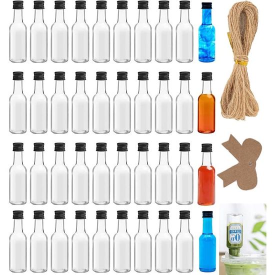 Verre A Shot Plastique 12 Petites Bouteilles En Plastique 60ml - Avec Verre A Shot Plastique 12 Petites Bouteilles En Plastique 60ml - Avec