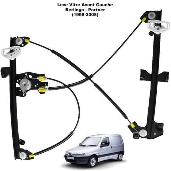 Mécanisme Lève-vitre Gauche électrique Berlingo Partner - Sans Moteur, 12V, Neuf Sous Emballage