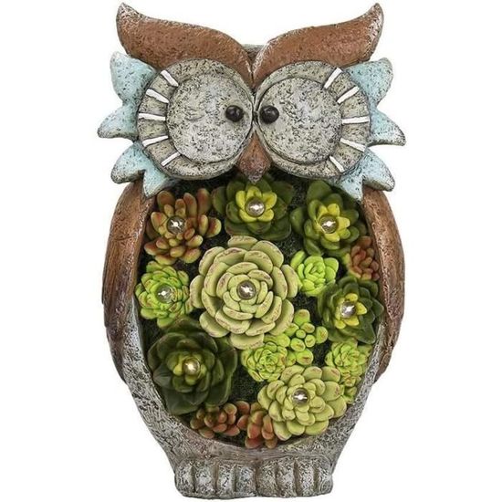 Gemmia - Statuettes Miniatures De Hiboux En Résine Pour Décorer Maison, Jardin, Bureau - Lot De 8 Modèles Différents - 9