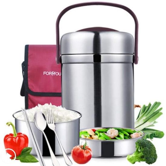 Boîte Alimentaire Isotherme 1,5L - Thermos Chaud, Cuillère