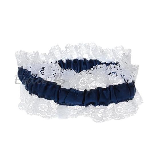 MWOOT Jarretière Mariée Bleu pour Future Mariée, Jarretière Mariée élastique, Accessoires de Robes de Mariée, Cadeaux pour Bride to Be Soirée Entre filles Dentelle Jarretière